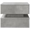 LED Coffee Table in Concrete Grey 50 x 50 x 40 cm