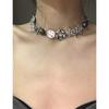 Tooxika Punk Hip Hop Personalised Design Multi-Element Button Pentagram Star Necklace Sweet Cool Hottie Choker Collarbone Chain