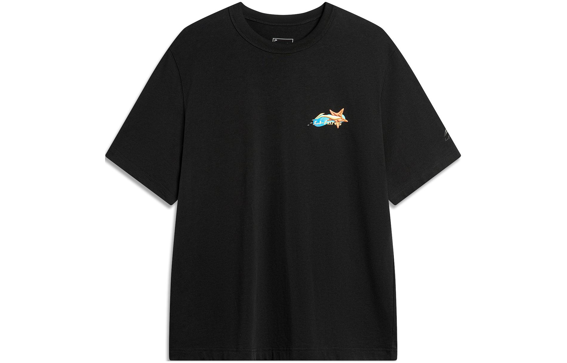 T-shirt Homme Li Ning Collection Tendance Sportive Combinaison Imprimé Noir Bleu AHSU307-3 XXL