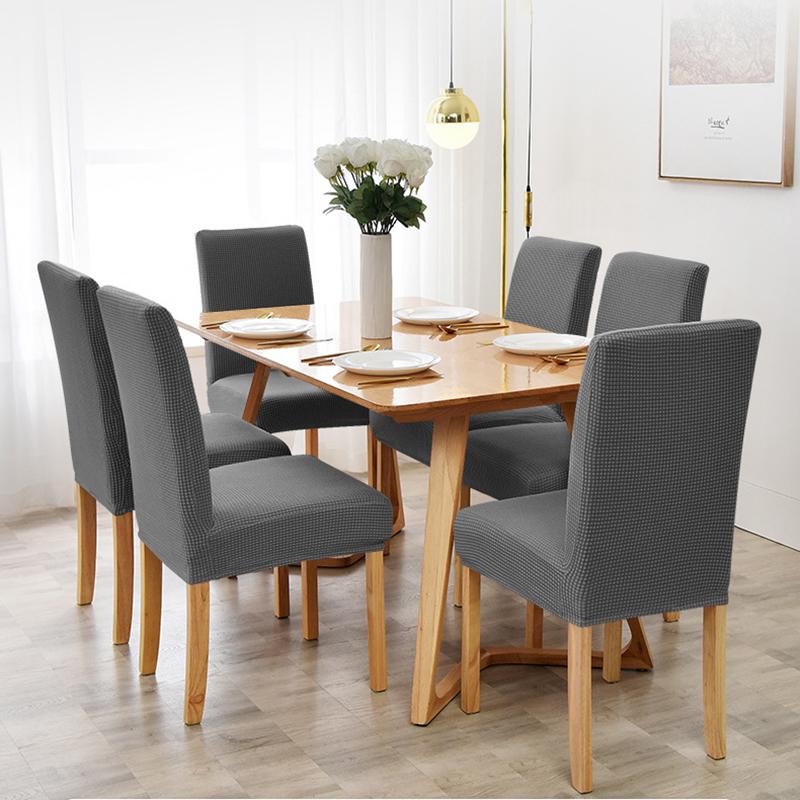 High Back &Universal High Elasticity Chair Cover Jacquard M Xl Size Chair Covers Dining Room Kitchen Office Home Corn Flannel