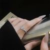 Zircon-Set Super Flash Opening Ring, Cold Wind Bow Temperament, French High-End Light Luxury Ring.