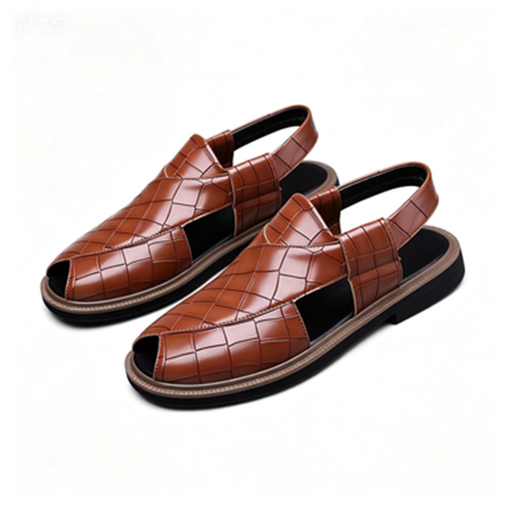 Men's Casual Summer Beach Roman Style Open Toe Slingback Sandals Breathable Lightweight Slip On Outdoor Walking Shoes