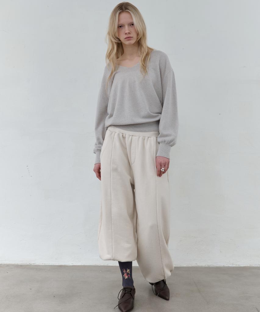 Seolan Boucle Jogger Pants_Beige