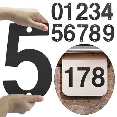 Black For Home Mailbox Hotel Address with Screw Door Label Numeral Tag Number Plate Sign 0 To 9