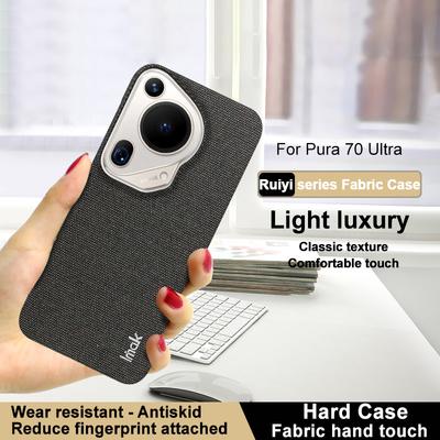 IMAK Ruiyi Series for Huawei Pura 70 Ultra Case Fabric Texture Leather+PC Phone Back Cover
