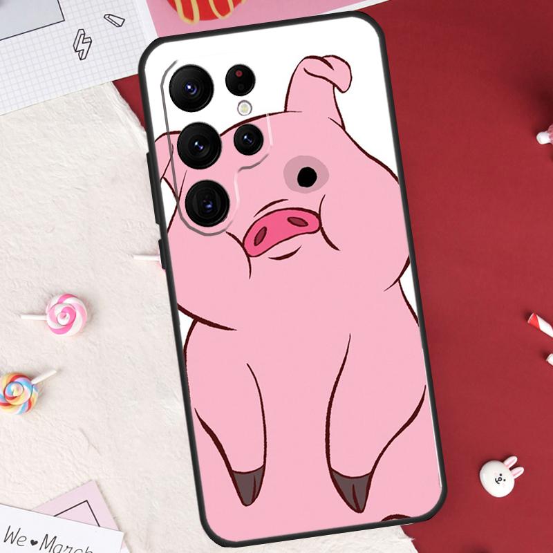 Cute PINK Kawai Pig Case For Samsung Galaxy S24 FE S20 FE S21 S22 S23 S25 S26 Ultra S10 Plus S25 FE Cover Shell