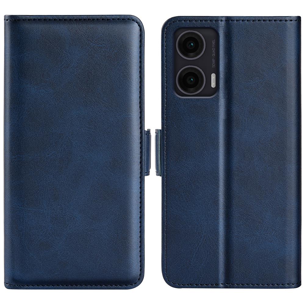 For Motorola Moto G35 5G Stand Case Calf Texture Leather Wallet Phone Cover