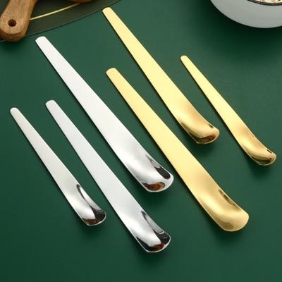 New 304 Stainless Steel Tea Sticks Japanese Traditional Dessert Spoon Matcha Spoon Teaware