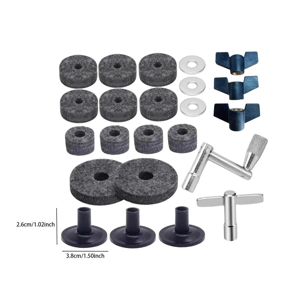 23x Cymbal Replacement Accessories Sturdy Easy to Install Drum Parts Cymbal