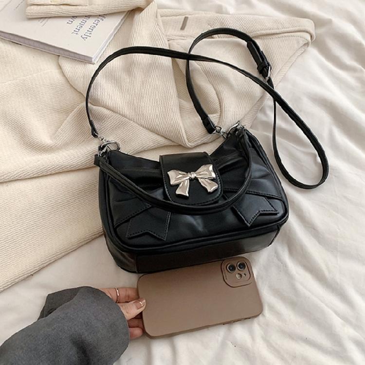 Women Underarm Bag Bowknot Shoulder Bag Korean Style Messenger Bag Shopping Bag