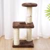 3-Layers Cats Toys Scratching Post Sisal Rope Three Pillars For Kitten Grind Claw Cat Climbing Frame Posts Pet Furniture
