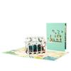 Elegant 3D Foldable Flower House Card Personalized Foldable Glass HouseCard Lovely Floral Greeting for Friend and Family