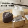 Tissue Box Cover Rounded Corners Tissue Box Holder Spring Support Tissue Dispenser for Home Living Room Bedroom Office Use