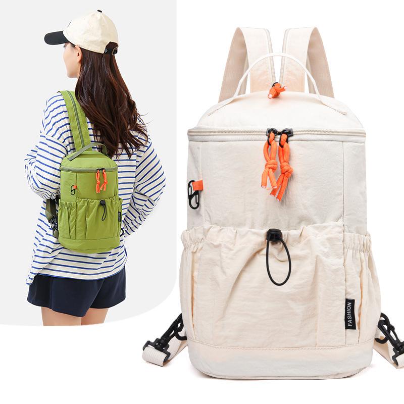 Schoolbag backpack women's new Korean version simple backpack light contrasting color student schoolbag outdoor commuting large-capacity leisure bag