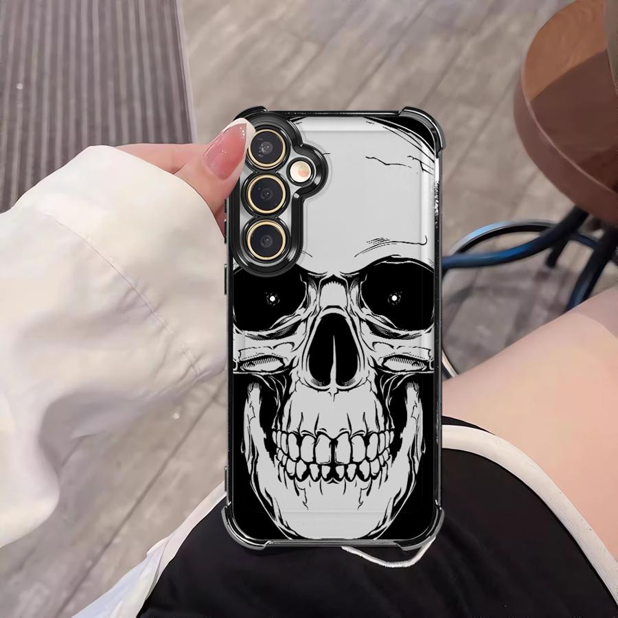 Funda para Teléfono con Cuatro Patrones de Calavera Espeluznante para Samsung Galaxy A14 A04 A54 A34 A73 A13 A23 A51 A24 A52 A16 A06 A33 A50 A07