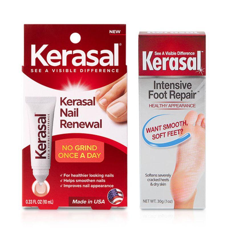 Kerasal Средство для обновления ногтей 10 мл + Kerasal Крем для ног 30 г Kerasel Nail Renewal 10ml + Kerasel Foot Cream 30g