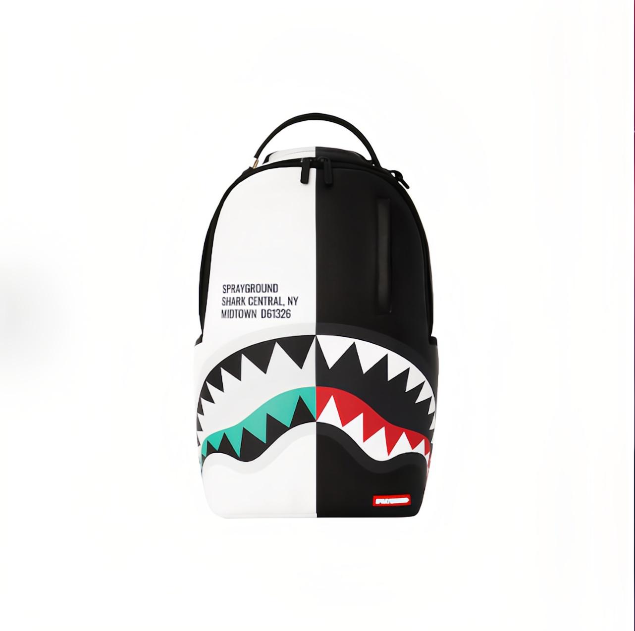 

Рюкзак з логотипом Sprayground SG Shark Mouth – Чорно-білий, Унісекс, ПВХ, Стандартний розмір 46*29*15CM