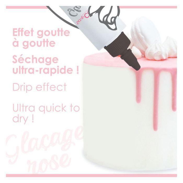 Glaçage goût chocolat 130 g - rose