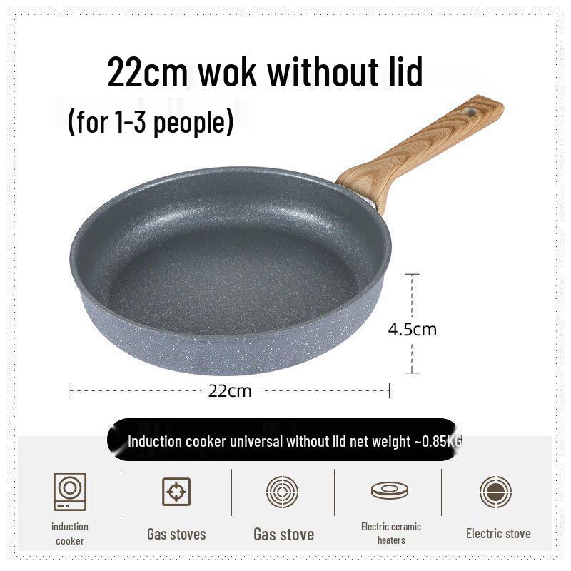 Maifan Stein Antihaftpfanne - Flacher Boden, Pfannenrühren, Steak, Kleine Omelettpfanne, Induktionsgeeignete Universalbratpfanne.