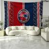 New England Patriots Logo Wall Tapestry Aesthetic Wall Hanging Printed Fabric Blanket Decorative Tapestries for Bedroom Living Room Home Decor