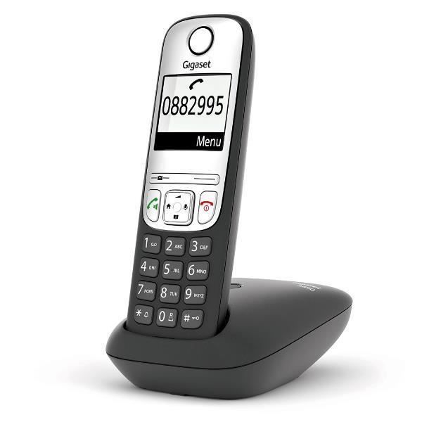 Téléphone Sans Fil - GIGASET - Gigaset A690 Iberia - Noir - DECT - Répondeur Intégré