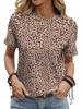 Leopard Print Women T Shirt Casual Short Sleeve O-neck Animal Print Summer Oversized Streetwear Tops