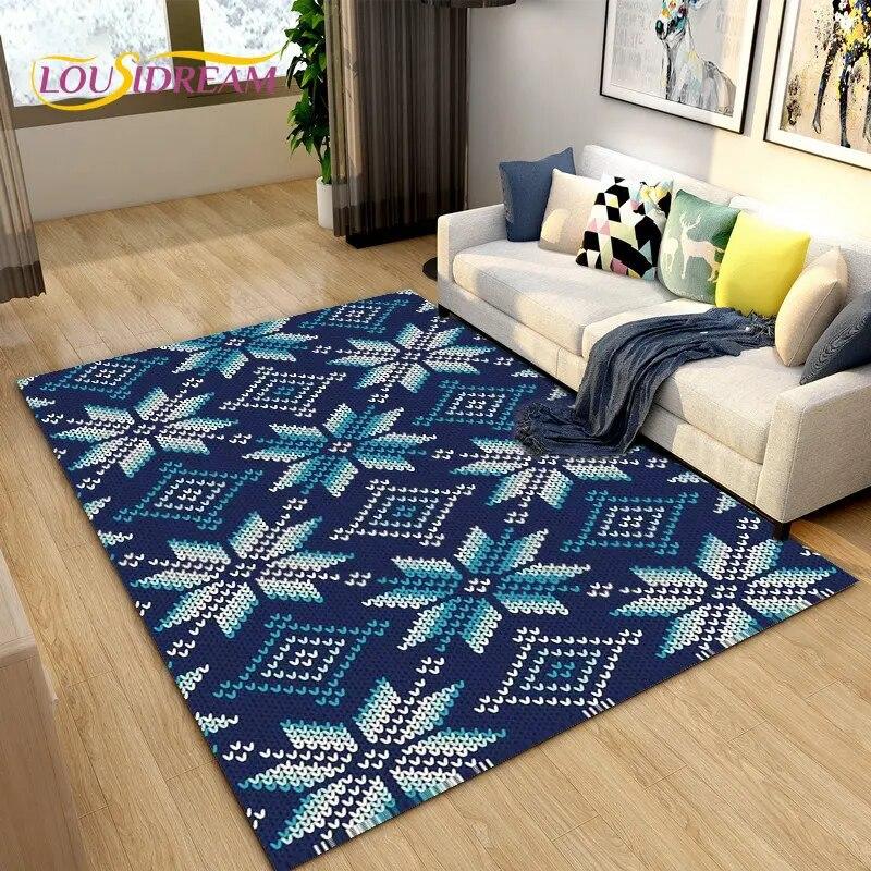 3D Geometric Lattice Pattern Area Rug,Carpet Rug for Living Room Bedroom Sofa Decoration,Kitchen Bath Doormat Non-slip Floor Mat