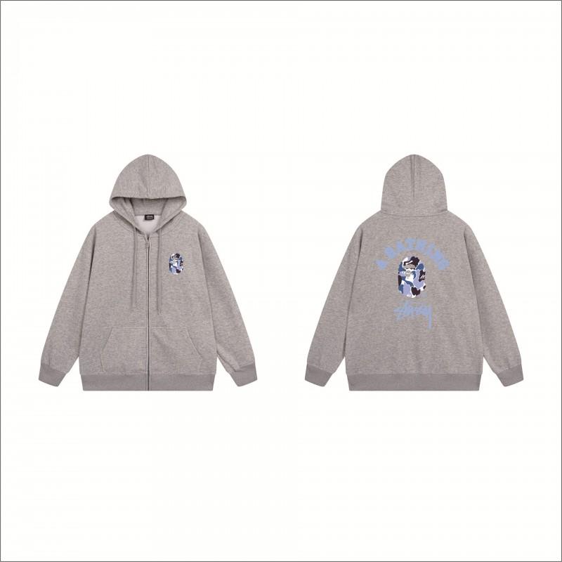Stu Print Kapuzenpullover Langarm Herren Damen Winter Freizeit Übergroß Pullover
