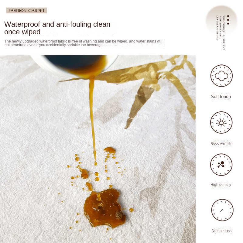 Francouzský Zimní Kašmírový Měkký Koberec Pokročilý Smysl Obývací Pokoj Ložnice Prací Podložka na Podlahu Protiskluzový Skládací Domácí Plošný Koberec