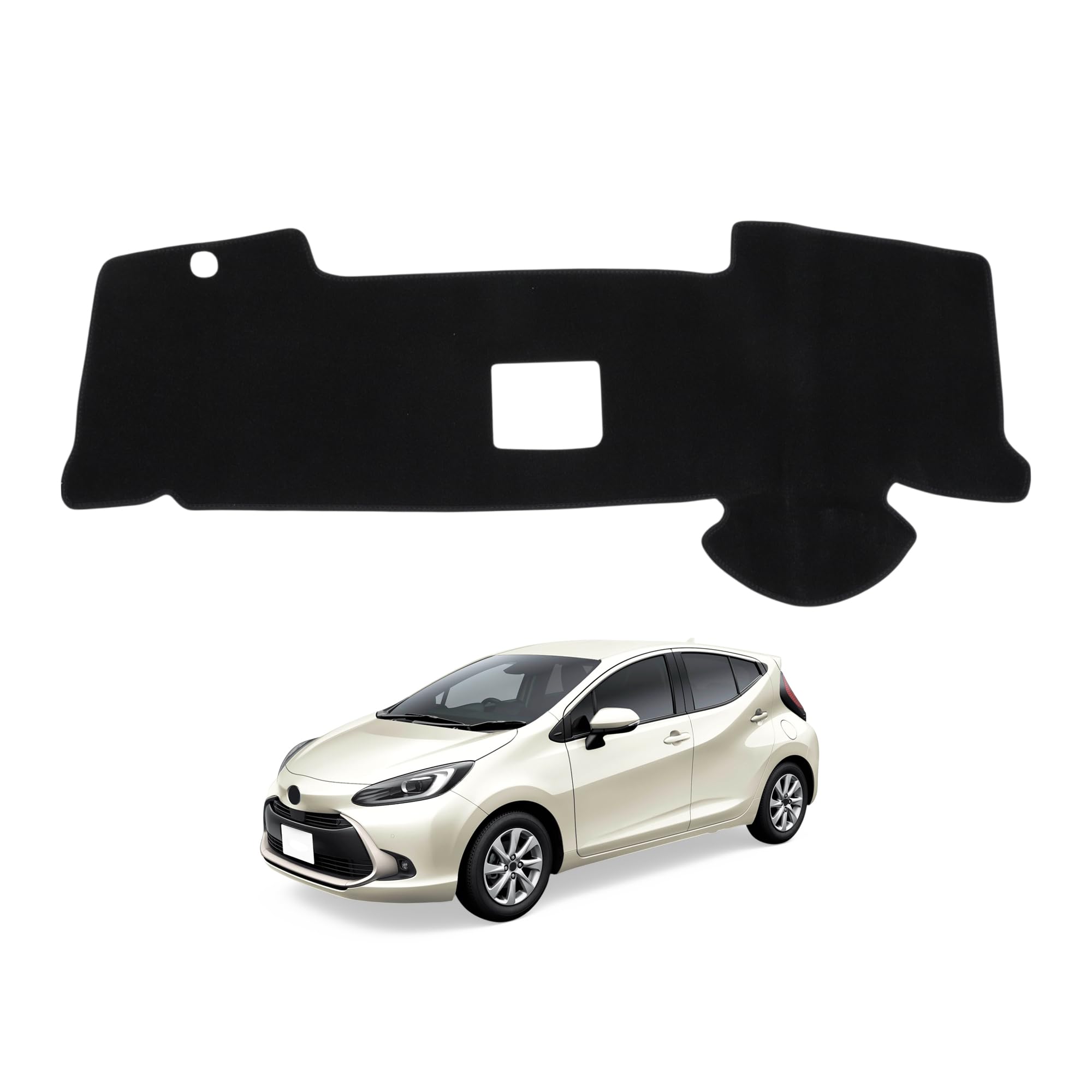 

FUELHOOD Dashboard Mat for Toyota Aqua Generation MXP MXPK10 and MXPK11 Protective Sun Heat Glare Scratch Clear Interior Car Suitable for Vehicles чёрный
