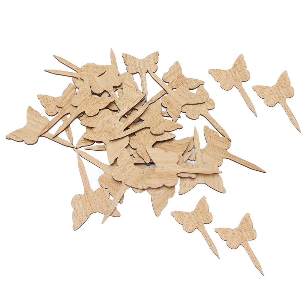 30 STÜCKE Pflanzenetikett Holz Pflanzenetikett Umweltfreundlich Garten Blume Topfpflanze Schild für Gewächshaus