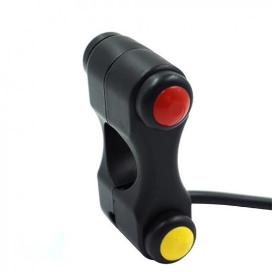 Motorcycle 7/8" Handlebar Switches Headlight Brake Horn Start Switch 3 Buttons