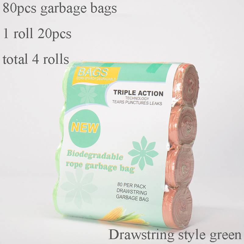 Biodegradable Garbage Bag 2.6 Gallons Household Garbage Bag Biodegradable Recyclable Small Durable Thick Odorless Homes Office