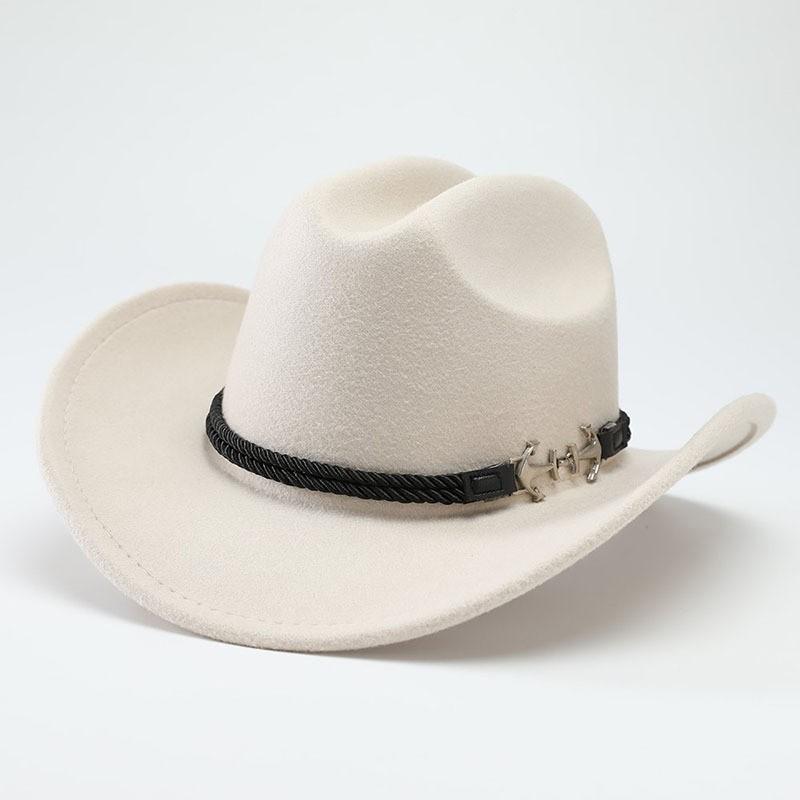 Cowboy Hat With Chain And Starry Sky Compass For Western Style Men And Women