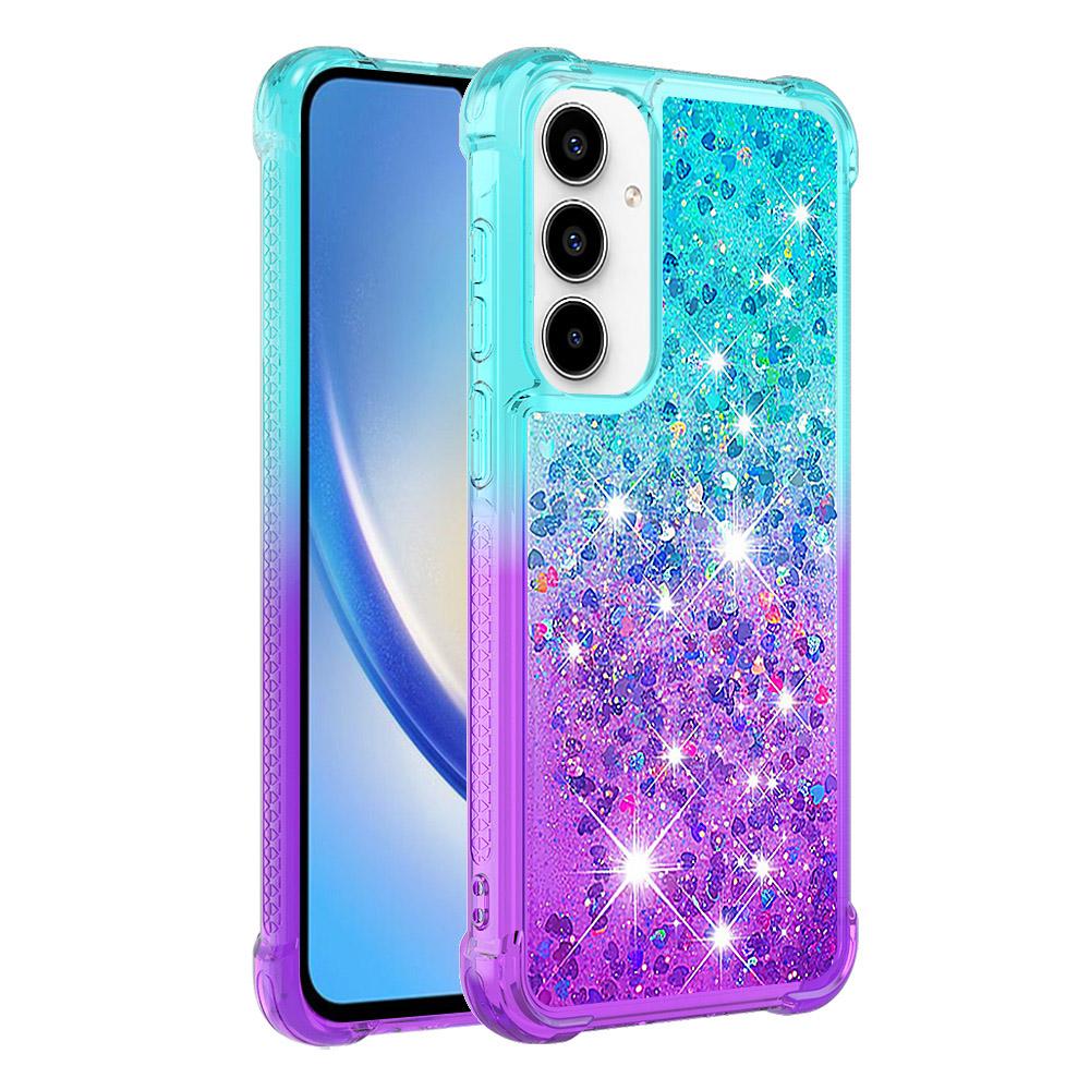 Luxury Bling Glitter Phone Case For Samsung Galaxy S22 S21 S20 FE S10 Plus S10E Note20 Ultra Dynamic Quicksand Bumper Back Cover