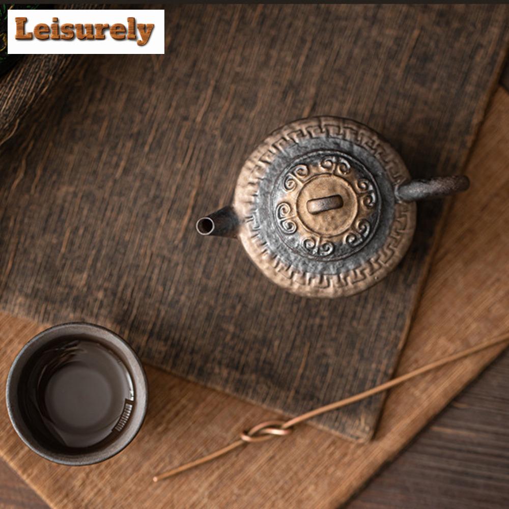 130 ml japonský styl pozlacená žehlička glazovaná čajová konvice retro kuličkový otvor filtr konvice na přípravu čaje konvice čajové služby kolekce doplňků