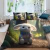 3D Tiger Rabbit Snake Pig Snail Unicorn Chick Fish Doona Duvet Quilt Cover Set