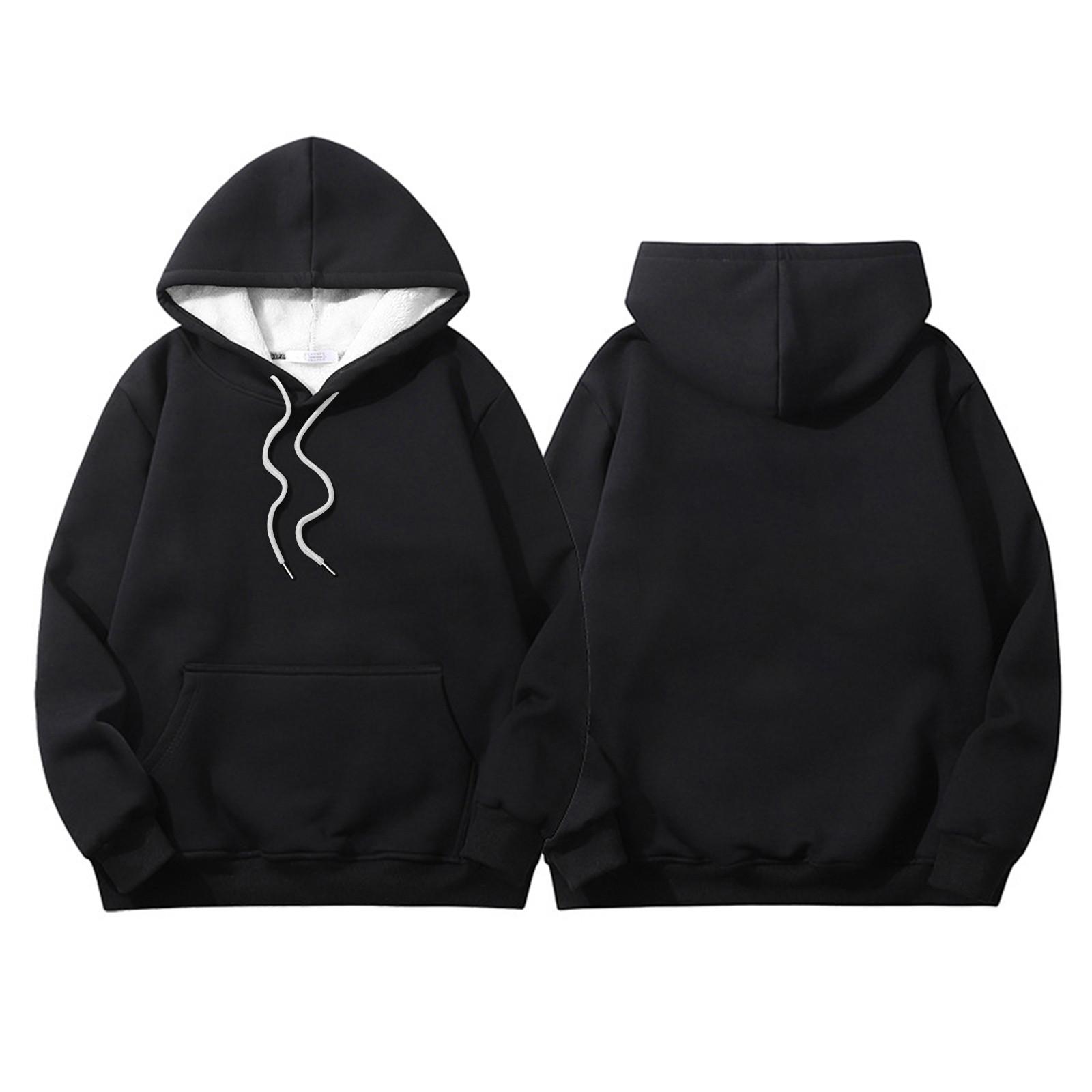 

Спортивный костюм с капюшоном, унисекс, одежда для бега, пуловер с длинными рукавами, толстовка с капюшоном L чёрный