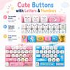 Keycap Fidget Keychain 26 Key Clicker Mini Keyboard Button Sensory Toy for Adults Kids ADHD Anxiety Relief
