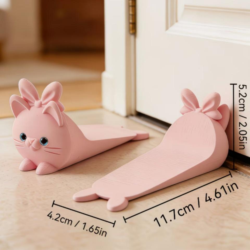 Cute Cat Door Stopper, 3D Printed Door Wedge Stopper for Bottom of Door, Non-Slip Door Holder, Decorative Stop for Bedroom