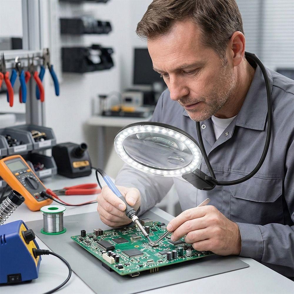 Rechargeable Reading Magnifying Glass 36 LED Full Book Page Magnifier  Book Reading