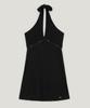 Geulouhaideu Koi Studded Halterneck Mini Dress_Black