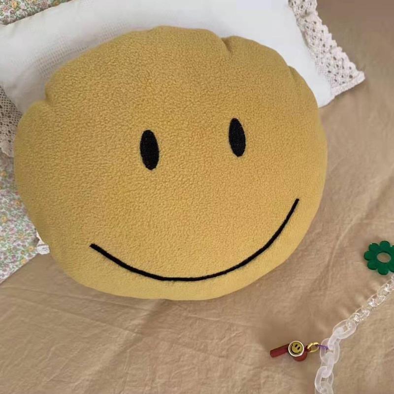 Happy Face Smiley Stuffed Toy Girl Children Bedroom Decoration Sofa Backrest