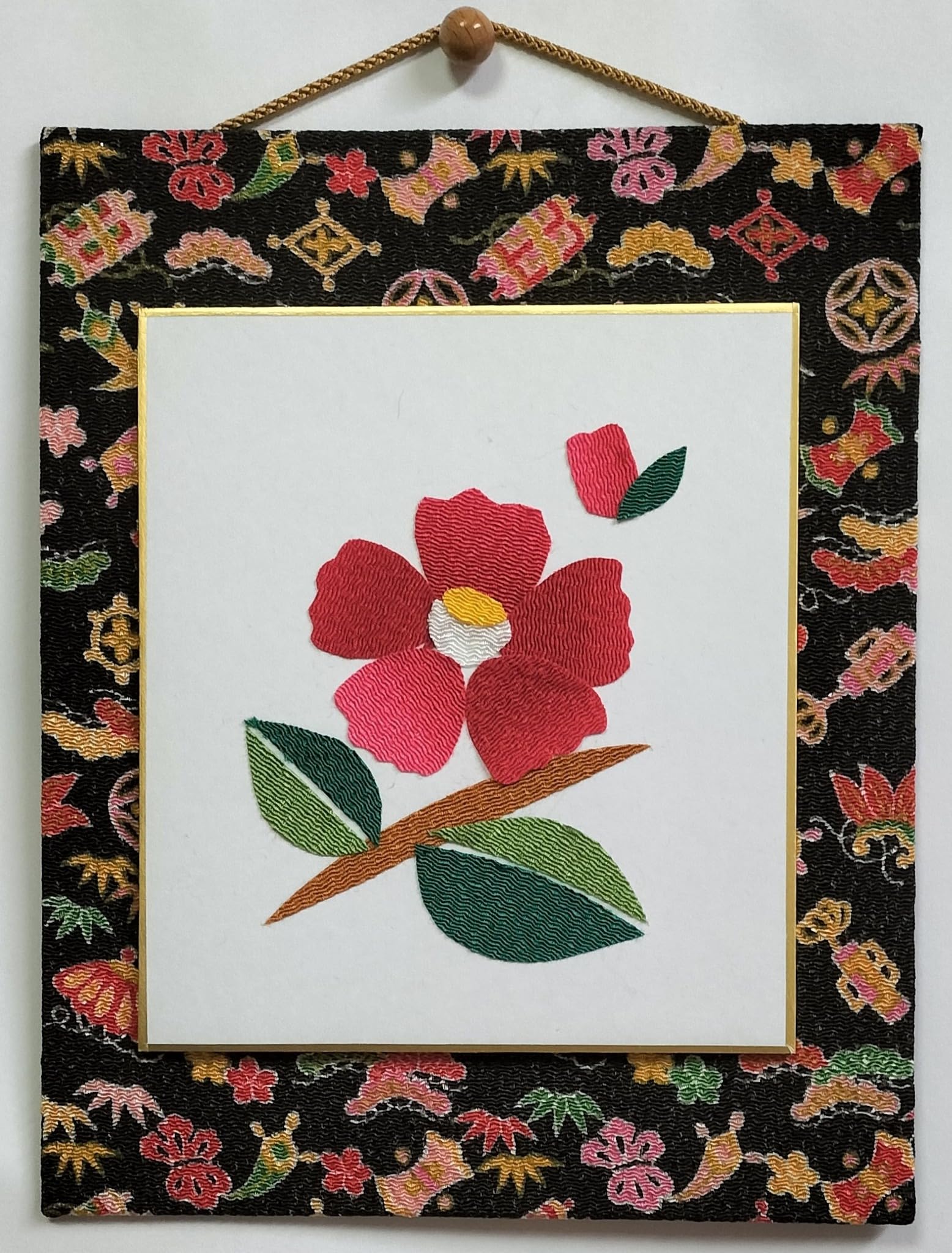 

Набор для коллажа из цветной бумаги ручной работы Chirimen Collage Камелия