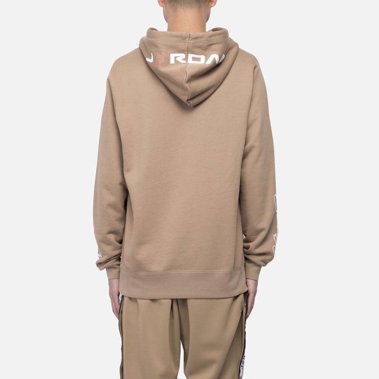 Jordan X CLOT Logo Print Sports Pullover Hoodie Men Tops Canteen-Brown AR8396-213