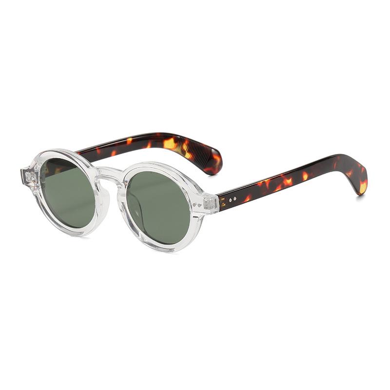 Jett 5171 Women's Polarized Round Frame Rivet Sunglasses - Trendy Street Style