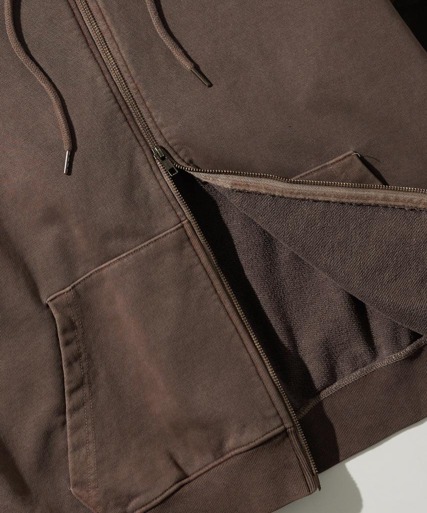 Fp142 Meteor Deer Pigment Zip-Up Hoodie Taupe Brown Sjhd1449