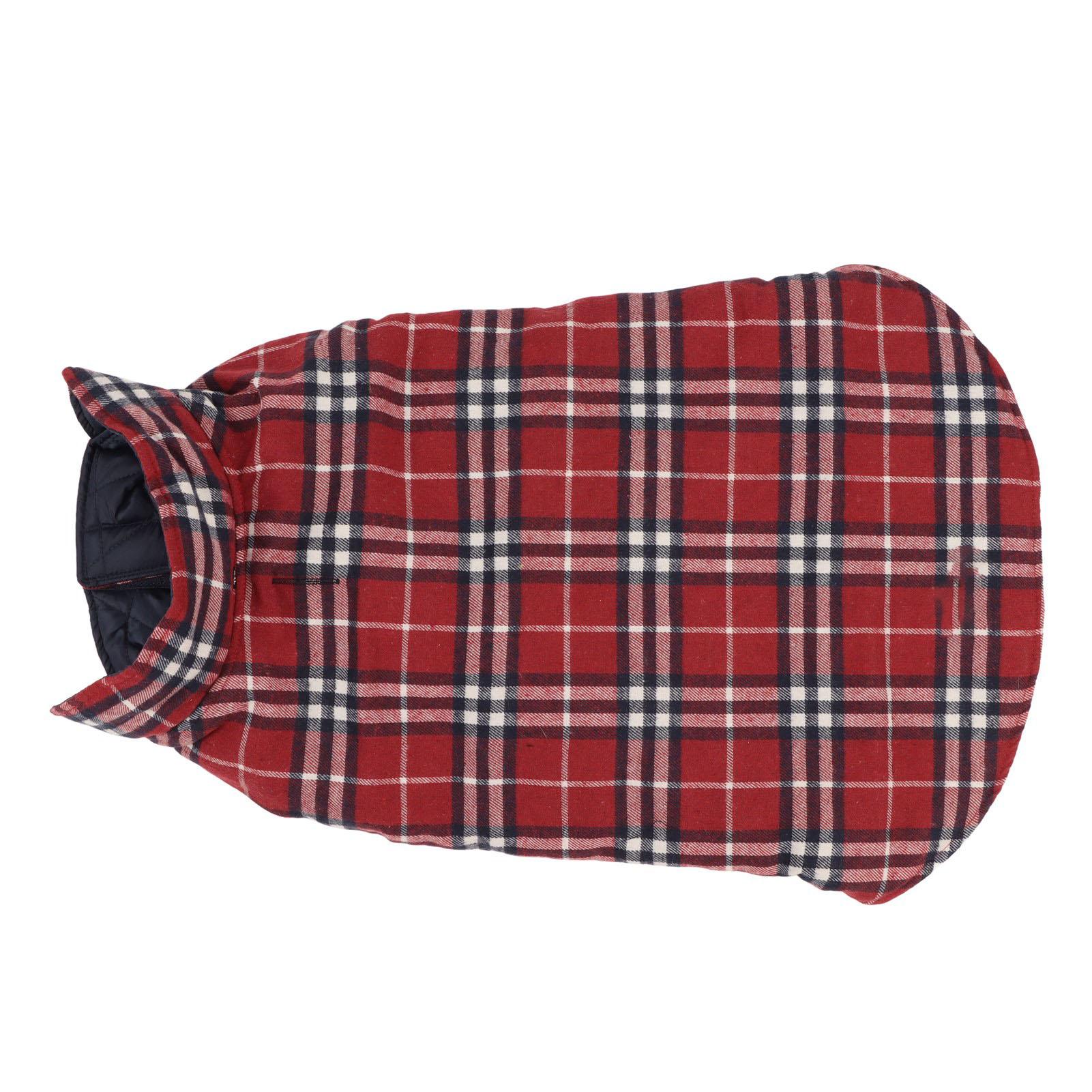 

Dog Winter Jacket Hair Protection Cute Stylish Red Plaid Dog Warm Vest for Medium Large Dogs 5XL 5XL