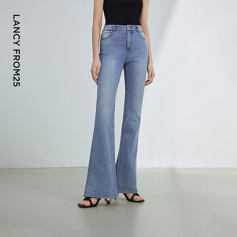 

Zhao Lusi Style Retro Slim High-Waist Flared Jeans M