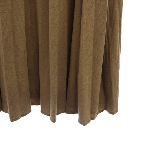 Eimy Istoire No Sleeve Open Back, Volume Pleated Long Dress S Brown Women Used